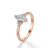 Pierścionek z diamentem markiza różowe złoto SBPZ_062